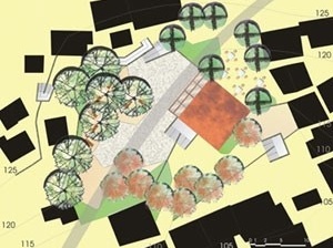 Exemplo de estação de monotrilho – planta baixa<br />Imagem do autor do projeto 