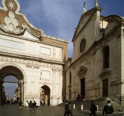 Piazza del Popolo, Roma, 21 de dezembro de 2013<br />Foto Gisela Barcellos de Souza 