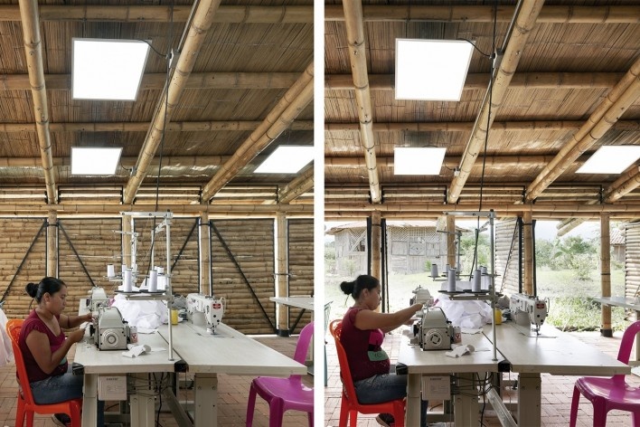Taller de Confección Amairis, San Isidro, Colombia. Taller Ruta 4<br />Foto Federico Cairoli 