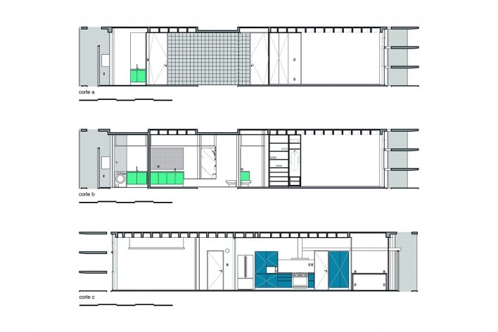Apartamento Copan, cortes AA, BB e CC, São Paulo SP Brasil, 2020. Arquitetos Rosário Pinho e André Scarpa<br />Imagem divulgação  [Acervo Rosário Pinho e André Scarpa]