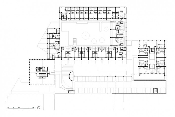 Bottière Chénaie, second floor plan, Nantes, France, 2019. Architects Kees Kaan, Vincent Panhuysen, Dikkie Scipio (authors) / Kaan Architecten<br />Imagem divulgação/ disclosure image/ divulgation  [Kaan Architecten]