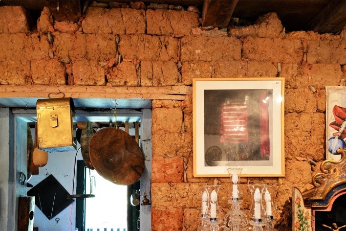 Parede interna do sobrado, em adobe, Tiradentes MG, 2014<br />Foto Elio Moroni Filho 