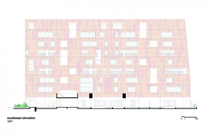 Casamirador Savassi, elevação sudeste, Belo Horizonte MG Brasil, 2021. Arquitetos Gisele Borges e Ulisses Mikhail Itokawa (autores) / Gisele Borges Arquitetura<br />Imagem divulgação  [Gisele Borges Arquitetura]