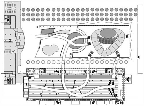 The Bubble. Planta do conjunto. Arquiteto Bernhard Franken