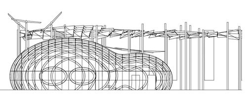The Bubble. Elevação. Arquiteto Bernhard Franken