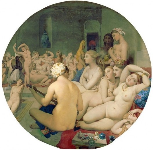 Jean Auguste Dominique Ingres, Le Bain Turc, 1862. Óleo sobre tela, 108 × 110 cm. Museu do Louvre, Paris [Wikimedia Commons]