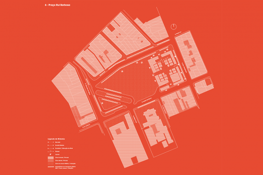 Mapas de sobreposições de atmosferas públicas e privadas nos casos selecionados. Exemplo ampliado: praça Rui Barbosa<br />Elaboração dos autores, 2020 