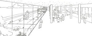 Fig. 12. Le Corbusier, andar tipo dos escritórios (projeto para a Av. Beira-Mar) [SANTOS, Cecília Rodrigues et. al. Le Corbusier e o Brasil, São Paulo: Tessela e Projeto, 1]