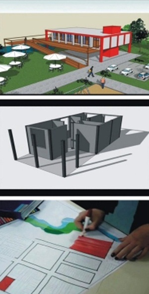 Figura 5 - Projeto do restaurante-escola [Vídeos de alunos, 2007]