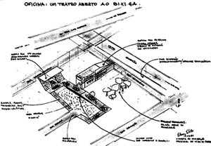 Teatro Oficina, perspectiva de Edson Jorge Elito a partir de concepção original de Lina Bo Bardi [Escritório Arquiteto Edson Elito]