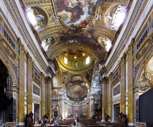 Igreja de Gesù, interior, Roma, arquiteto Giacomo Della Porta<br />Foto Victor Hugo Mori 