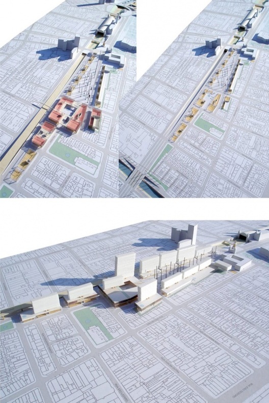 Projeto: Reordenação Urbana do Eixo Ferroviário – São Cristóvão. Maquete sobre Gegran