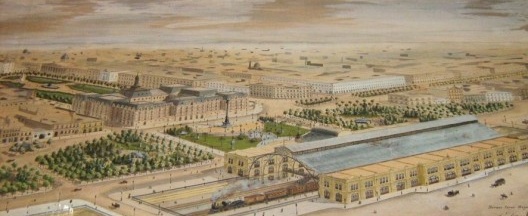 Parque Colón, Buenos Aires, aquarela de Charles Thays [Belle Époque dos Jardins]