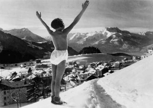 Fotomontagem dos serviços fotográficos das clínicas do Dr. Rollier, Leysin