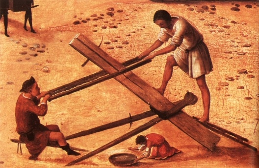 A construção de um palácio, detalhe, c. 1515-1520<br />Piero di Cosimo 
