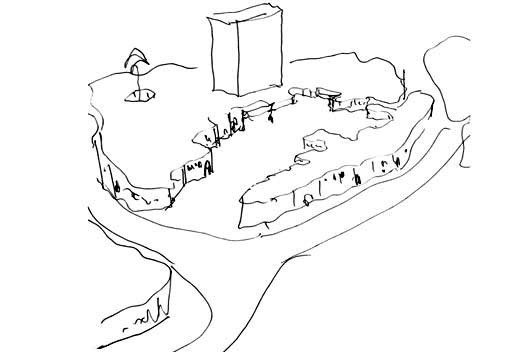 Torres de adensamento propostas e as possíveis relações com as “clareiras”. Autores: Aline Ferreira, Lais Guerle Tonso, Tiago Águila Vigil, Mariana de Toledo Ignácio, Fernando Diaz Soler, Ricardo F. A. Couto e Julio De Luca