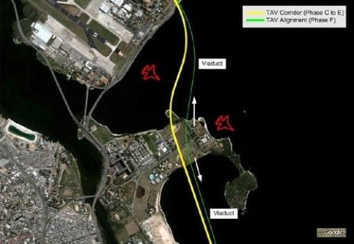 Ajustamento do traçado referencial nas proximidades do Aeroporto do Galeão [www.tavbrasil.gov.br]