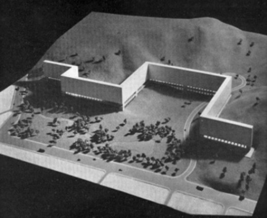 Conjunto Residencial Vila Isabel, maquete, Rio de Janeiro, 1955 [Bauen+Wohnen, Zurich, 1962, p. 112-115]