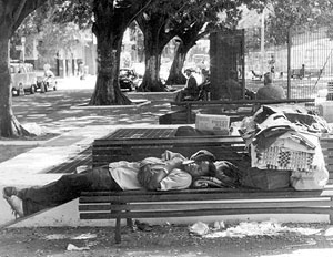Moradores de rua no centro de São Paulo<br />Foto Andréa Ramos Rosa 