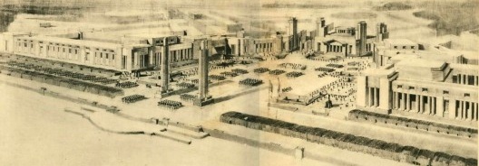Perspectiva da Esplanada do Catelo, Plano Agache para o Rio de Janeiro<br />Imagem divulgação  [Cidade do Rio de Janeiro. Remodelação, extensão e embelezamento, 1926-30]