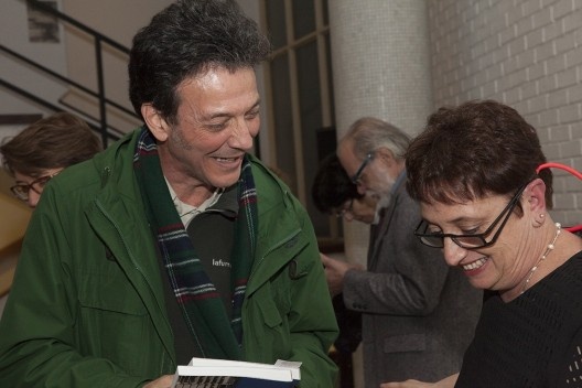 Valerio Pietraroia e Helena Ayoub, festa de lançamento do livro “Abrahão Sanovicz, arquiteto”, IAB/SP, 22 ago. 2017<br />Foto Fabia Mercadante 