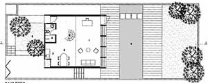 Planta da Residência Cláudio Tozzi, arquiteto Décio Tozzi, 1976<br />Desenho cedido pelo Arq. Décio Tozzi 