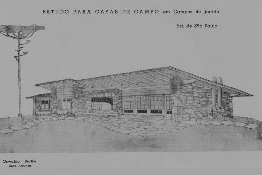 Quinto estudo para casa de campo em Campos do Jordão<br />Imagem divulgação  [<i>Acrópole</i>, jul. 1944, p. 118]