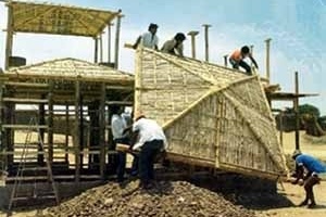 Casas de bambú en Piura, al norte de Perú. Arq. Eliseo Guzmán