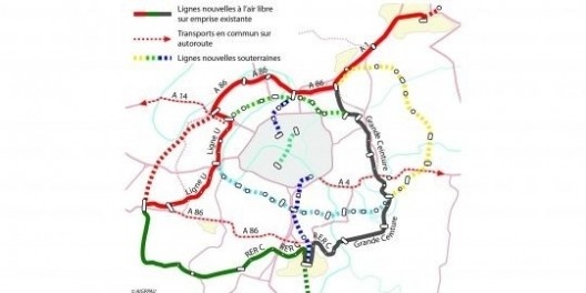 Imagen D: Proyecto del "Troisieme Voie" [Institut d’Amenagement et Urbanisme de la Region de Ile de France IAURIF]