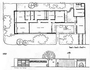 Estudo para residência unifamiliar, Eduardo Corona, 1959. Acrópole