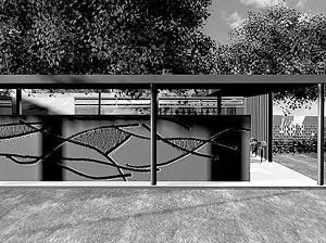 Perspectiva externa. Residência número “2”, Eduardo Corona. Acrópole nº 210, 1956