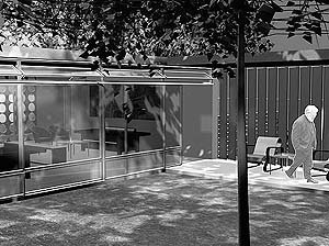 Perspectiva externa. Residência número “2”, Eduardo Corona. Acrópole nº 210, 1956