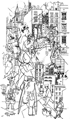 Sección transversal<br />George Groz, 1920 