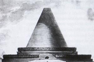 Projeto de cenotáfio. Étienne-Louis Boullée