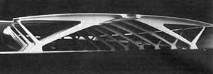 Basílica subterrânea de Lourdes, França, 1956-58. Proposta estrutural de Pier Luigi Nervi [Arquivo Pierre Vago]