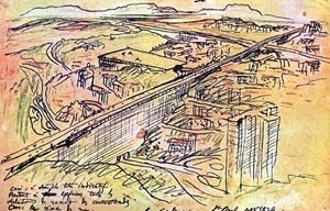 Estudo de Le Corbusier para São Paulo, 1929 [BARDI, Pietro Maria. Lembranças de Le Corbusier. São Paulo, Nobel, 1984]