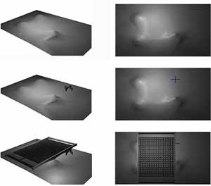  Seqüência de diagramas, relevo, marco, cobertura [Modelo eletrônico por David Sperling e Daniel Argoud]