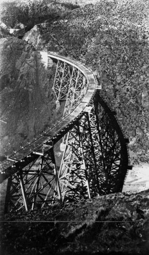 Viaduto ferroviário La Polvorilla no antigo Governo de Los Andes  [Arquivo CEDODAL]