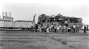 O trem levando um circo na província do Chaco em 1938  [Arquivo CEDODAL]