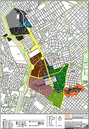 Operação Urbana Faria Lima – reavaliação: divisão em setores proposta [SEMPLA/PMSP]