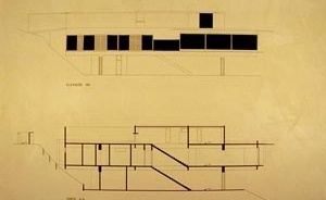 Res. Liliana Guedes, 1968, corte e elevação [Acervo do arquiteto]