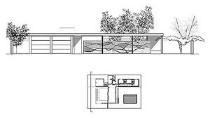 Fachada. Residência número “2”, Eduardo Corona. Acrópole nº 210, 1956