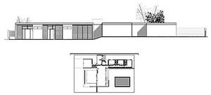 Fachada. Residência número “2”, Eduardo Corona. Acrópole nº 210, 1956