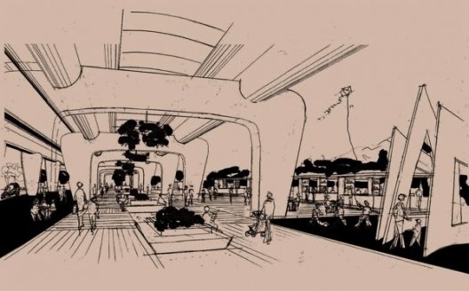 Imagem do catálogo da exposição "Small Scale, Big Change" no MoMa em Nova York - croquis do Complexo Manguinhos<br />Foto Jorge Mario Jáuregui 