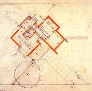 Planta da residência J. B. Vilanova Artigas, 1942.  [Fundação Vilanova Artigas]