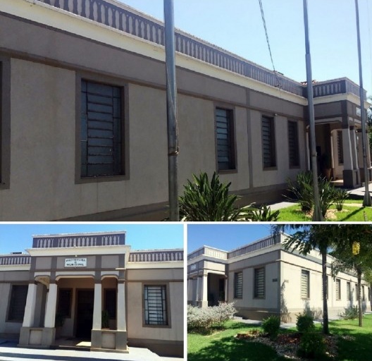 Detalhe do alpendre de entrada da Prefeitura Municipal Rio Brilhante MS [Acervo dos autores]