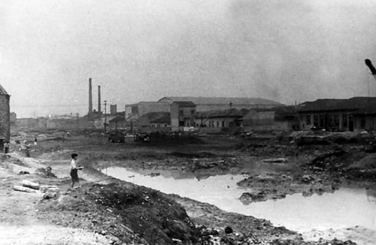 Construção da Radial Leste, São Paulo, 1954<br />Foto divulgação  [Wikimedia Commons]