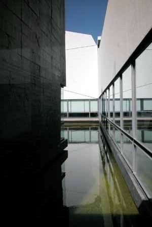 Vista a partir da ponte de ligação ao módulo de exposições temporárias<br />Foto Fernando Guerra 