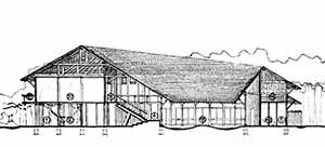 Campus da Universidade do Amazonas. Severiano Porto. [Revista Projeto 83, jan. 1986, p. 56.]