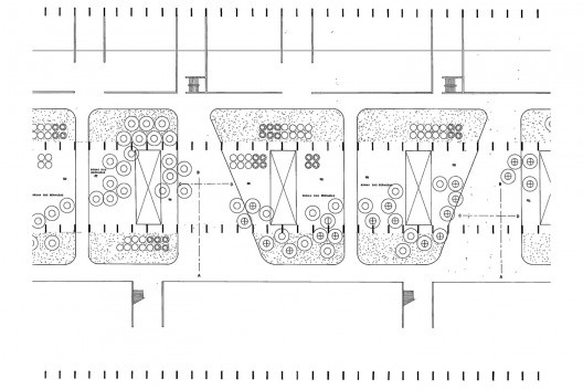 Instituto Central de Ciências da Universidade de Brasília, planta de paisagismo (detalhe), Brasília DF Brasil, 1971. Arquiteto Oscar Niemeyer [Acervo Ceplan UnB]